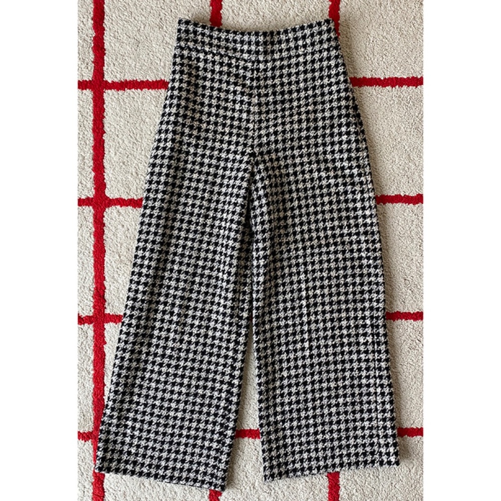 Zara Herringbone Wool Pant Size Small